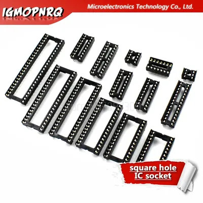 200pcs ic quadratisches Loch ic Buchse dip6 dip8 dip14 dip16 dip18 dip20 dip24 dip28 6pin 8pin 14pin Image