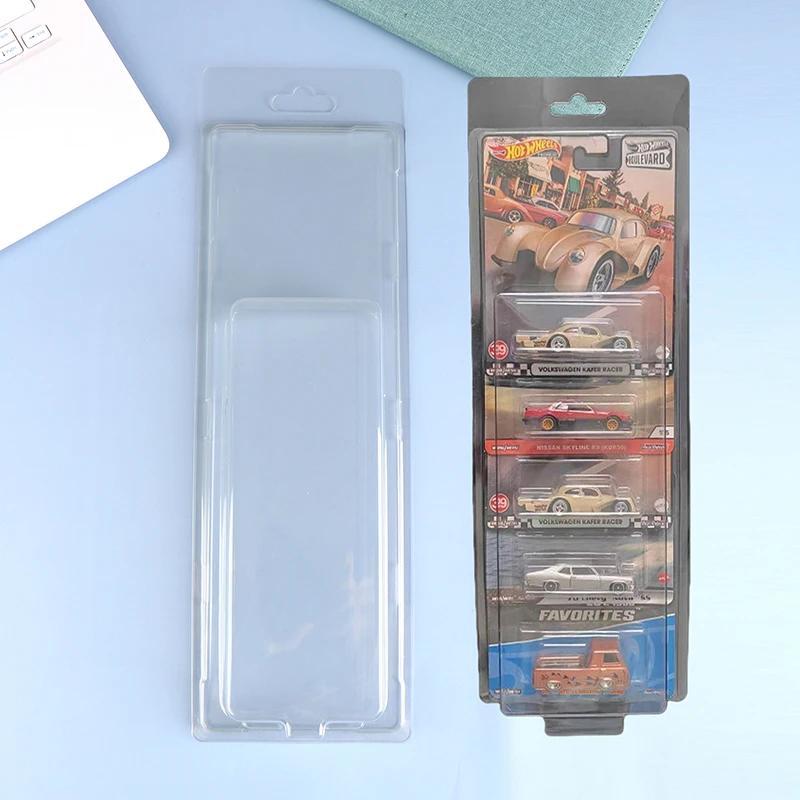 Auto Spielzeug transparente Vitrine 5 Auto Puka Hot wheels Schutzhülle Auto Modell Karton sammeln Jungen Geschenk