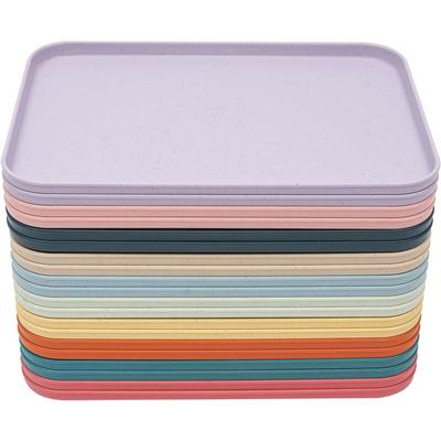 20 Stücke Serviertablett 10 Farben Frühstückstablett Tablett aus Kunststoff 31×22cm Servierplatten Image