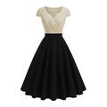 Elegant 1950er Vintage-Kleid Knielang Kleid A-Linie Kleid Teekleid A-Linie Damen Weihnachten Karneval Neujahr Heimkehr Alltagstauglich Junggesellinnenabschiedsparty Erwachsene Abschlussballkleider