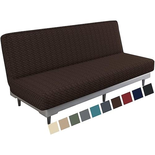 Jacquard-Futonbezug, Stretch-Futonsofabezug ohne Armlehnen, weicher Futon-Schonbezug mit elastischer Unterseite, dickes Schlafsofa, Möbelschutzbezüge für waschbare Futons