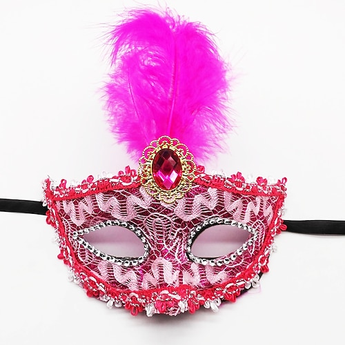 Karneval 2026 Karnevalsmaske Karneval Maske Halloween Requisiten Halbgesicht Erwachsene Damen Karneval Party Leistung Maskerade Einfaches Karnevalskostüm Verkleiden Image
