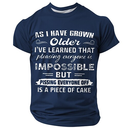 Herren Sarkastisches T-Shirt 'Als ich älter wurde ist es ein Kinderspiel jeden wütend zu machen' Lustiges Grafik T-Shirt Kurzarm Humor Image