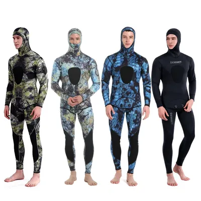 New 3mm Camouflage Wetsuit Spearfishing Suit Diving Long Sleeve Fission Neoprene Submersible Diving for Men Keep Warm Tops Pants