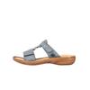 Pantolette RIEKER, Damen, Gr. 37, blau (hellblau), Lederimitat, sportlich, Schuhe