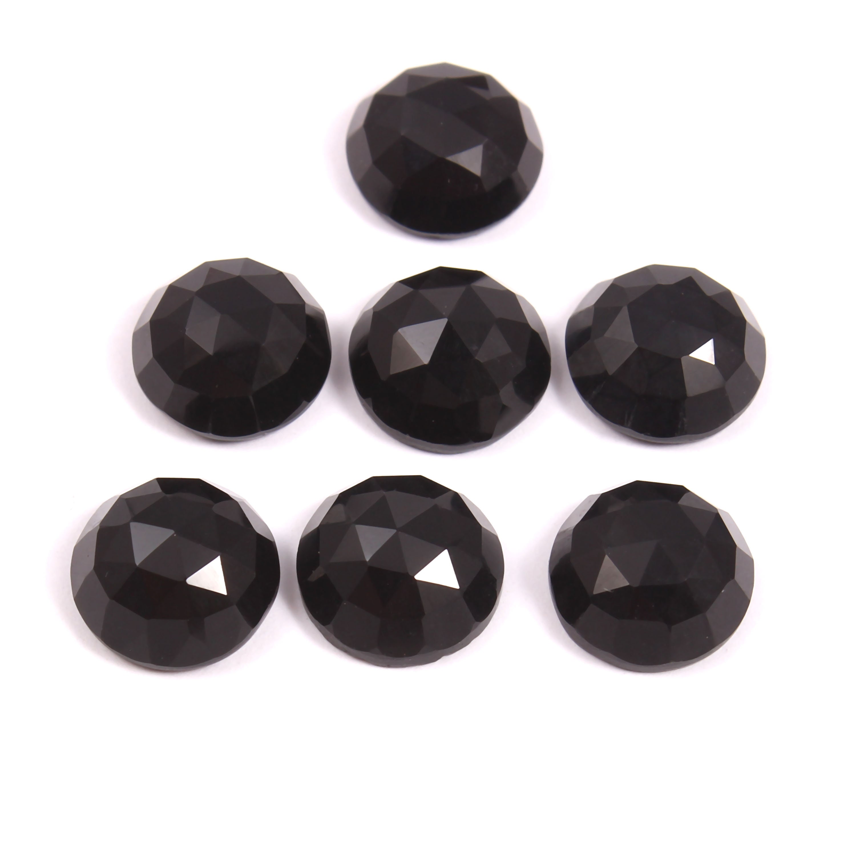 Schwarzer Onyx Runde Form Rosecut Cabochon Edelsteine 2 MM 2,50 MM 3 MM 4 MM 5 MM 6 MM 7 MM 8 MM 9 MM 10 MM 11 MM 12 MM 13 MM 14 MM 15 MM Grösse. Rose