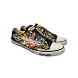 Vintage Ed Hardy & Christian Audigier Low Top Sneakers / Tattoo Künstler Geschenke Sommer Sneakers / Größe 12 Sneakers, Laceless Sneakers