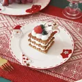Piatto in ceramica nordica regalo di natale piatti in rilievo di babbo natale piatto da Dessert piatto occidentale torta piatto da Dessert stoviglie per la casa