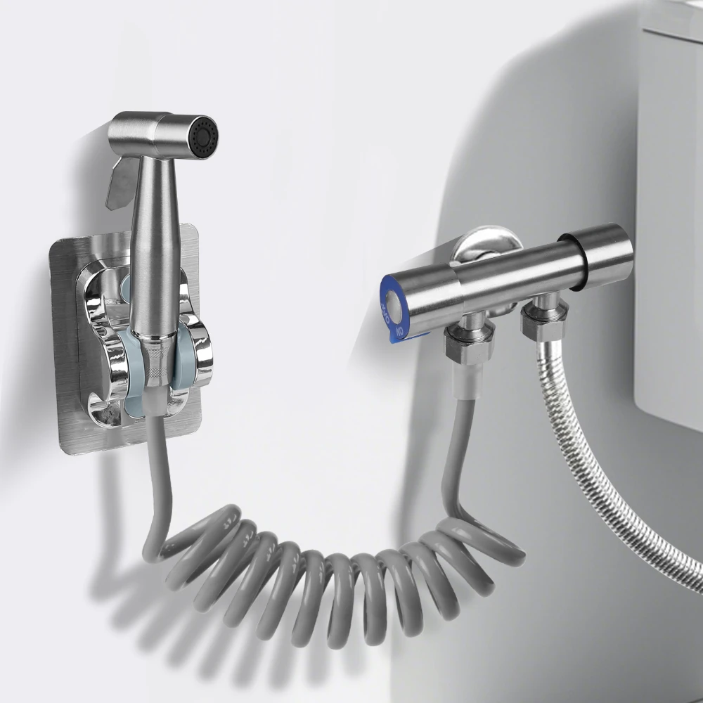 Handheld Bidet Sprayer Set Edelstahl Spritzpistole Dusche Handheld Wc Bidet Wasserhahn Sprayer Dusche Düse Selbst Reinigung