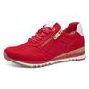 Keilsneaker MARCO TOZZI, Damen, Gr. 40, rot, Textil, Lederimitat, Veloursleder, sportlich, Schuhe, Freizeitschuh, Halbschuh, Schnürschuh in veganer Verarbeitung