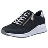 Keilsneaker RIEKER, Damen, Gr. 40, silber (nachtblau, silberfarben), Lederimitat, sportlich, Schuhe Sneaker, Halbschuh, Schnürschuh, Freizeitschuh mit Lettern bedruckt