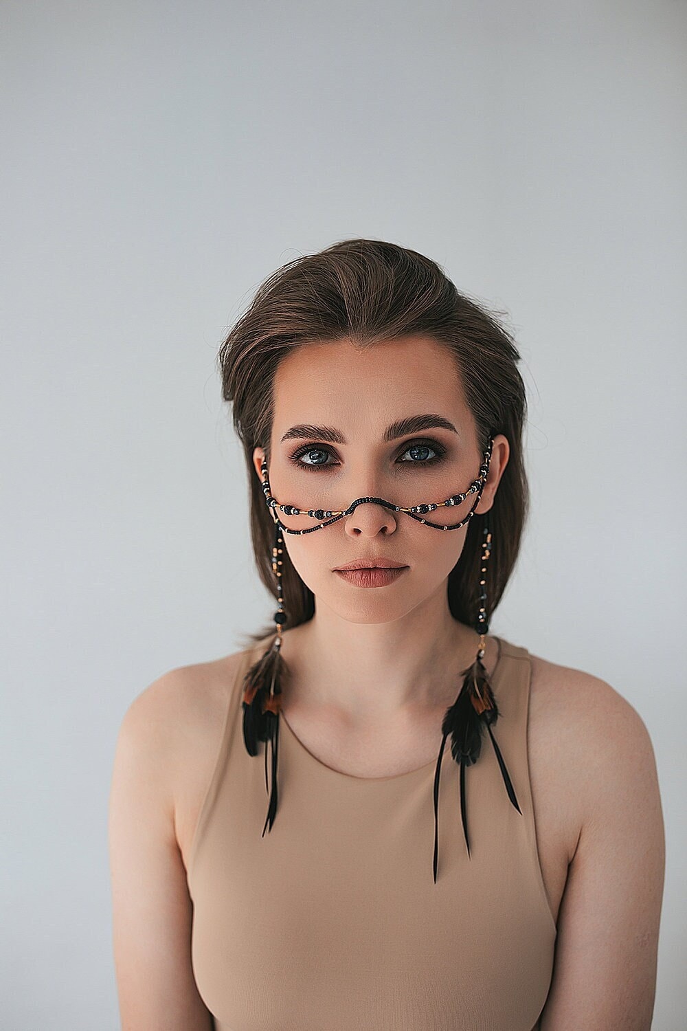 Gioielli per catena del viso, Gioielli per il viso, Gioielli per il corpo, Gioielli per festival, Catena per il corpo, Bigiotteria, Maschera per il vi