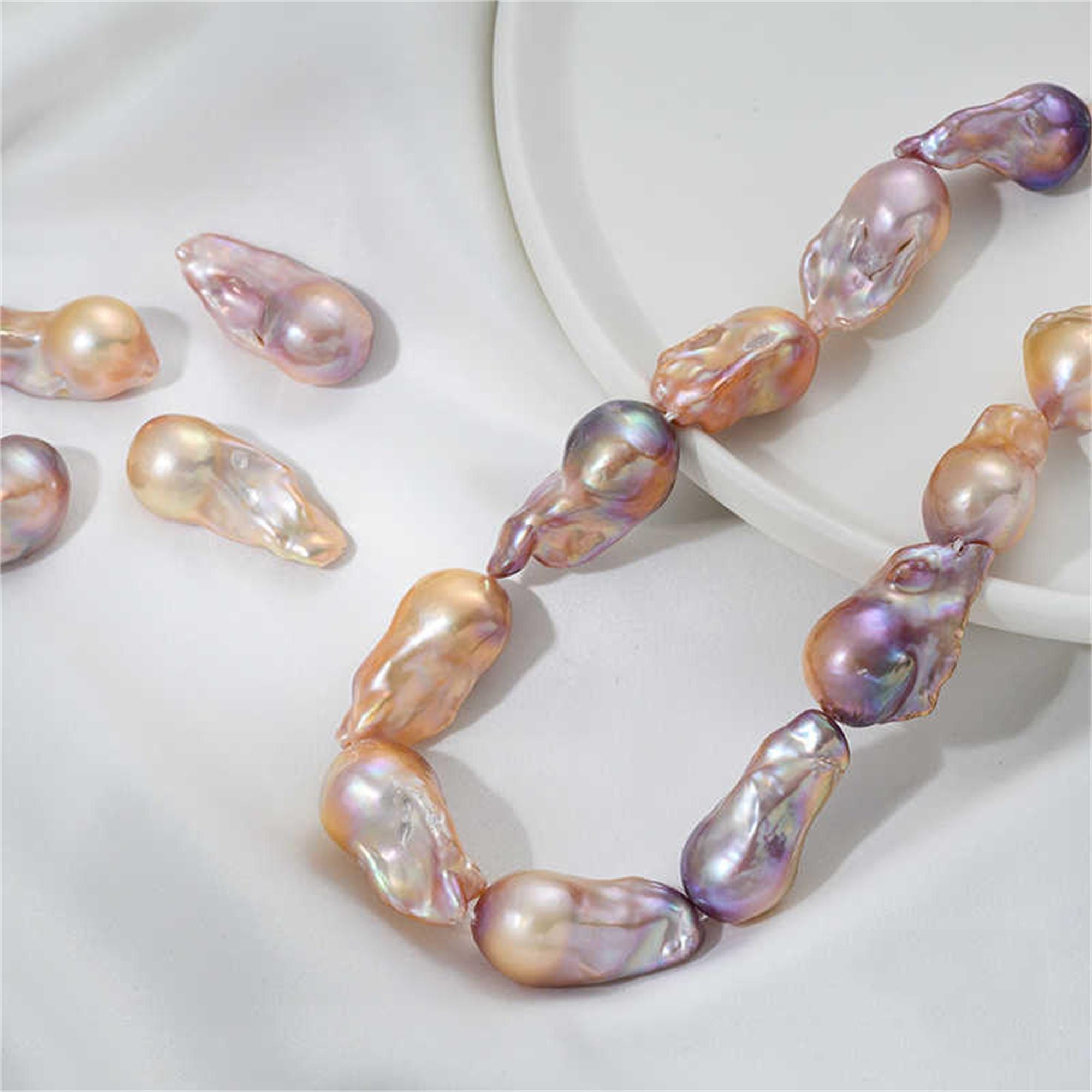 Perle di perle d'acqua dolce naturali irregolari, perle di perle d'acqua dolce, perle geometriche, perle barocche, perle boho, distanziatore per bracc