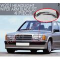 Per Mercedes W126 W201 190e 190d Europan Set tergicristalli 4 pezzi 1.8 2.0 2.3