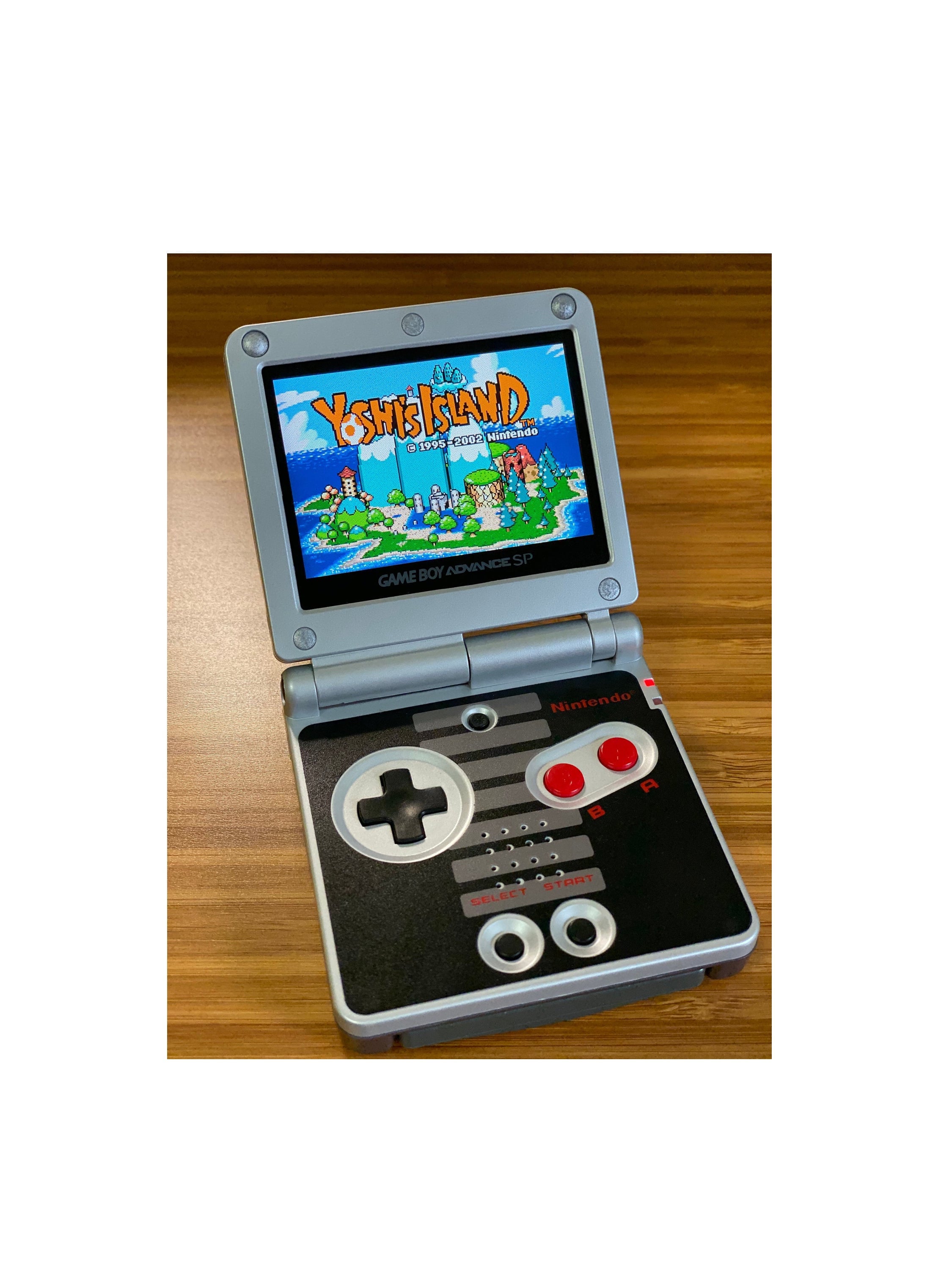 Nintendo Game Boy Advance GBA SP IPS Mod System 10 livelli di luminosità 101 Nes