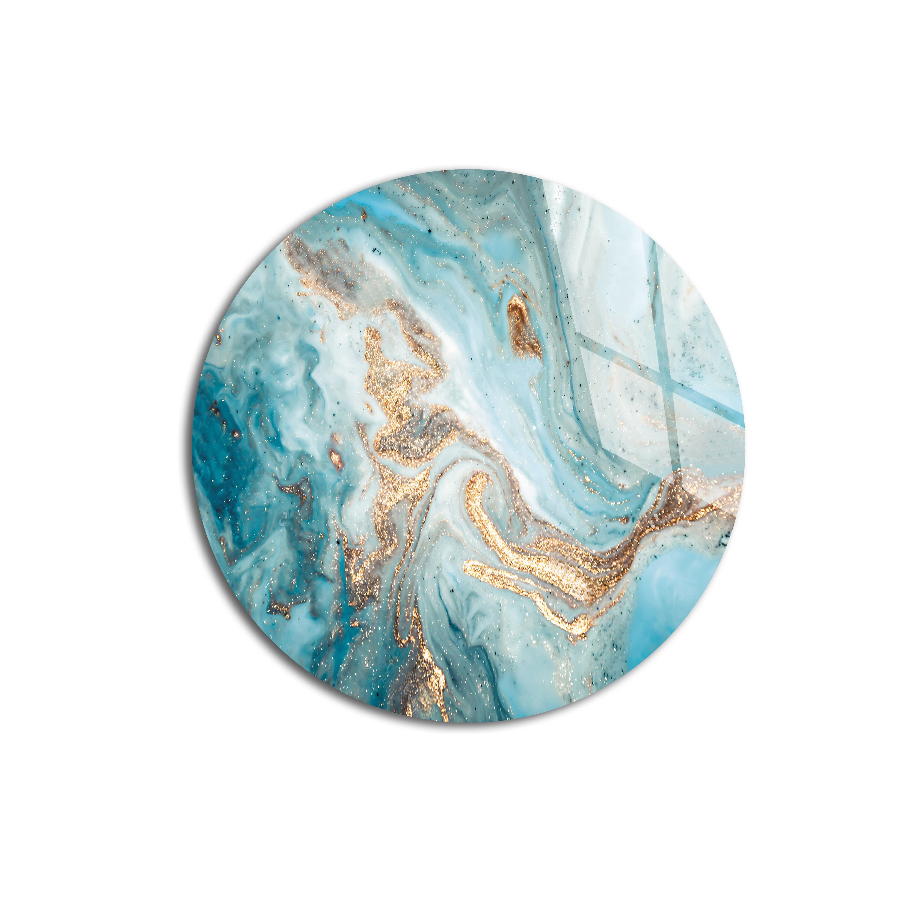 Quadri da parete in vetro temperato - Regalo di quadri rotondi da parete - Quadri circolari da parete - Quadri in vetro temperato - Decorazioni murali