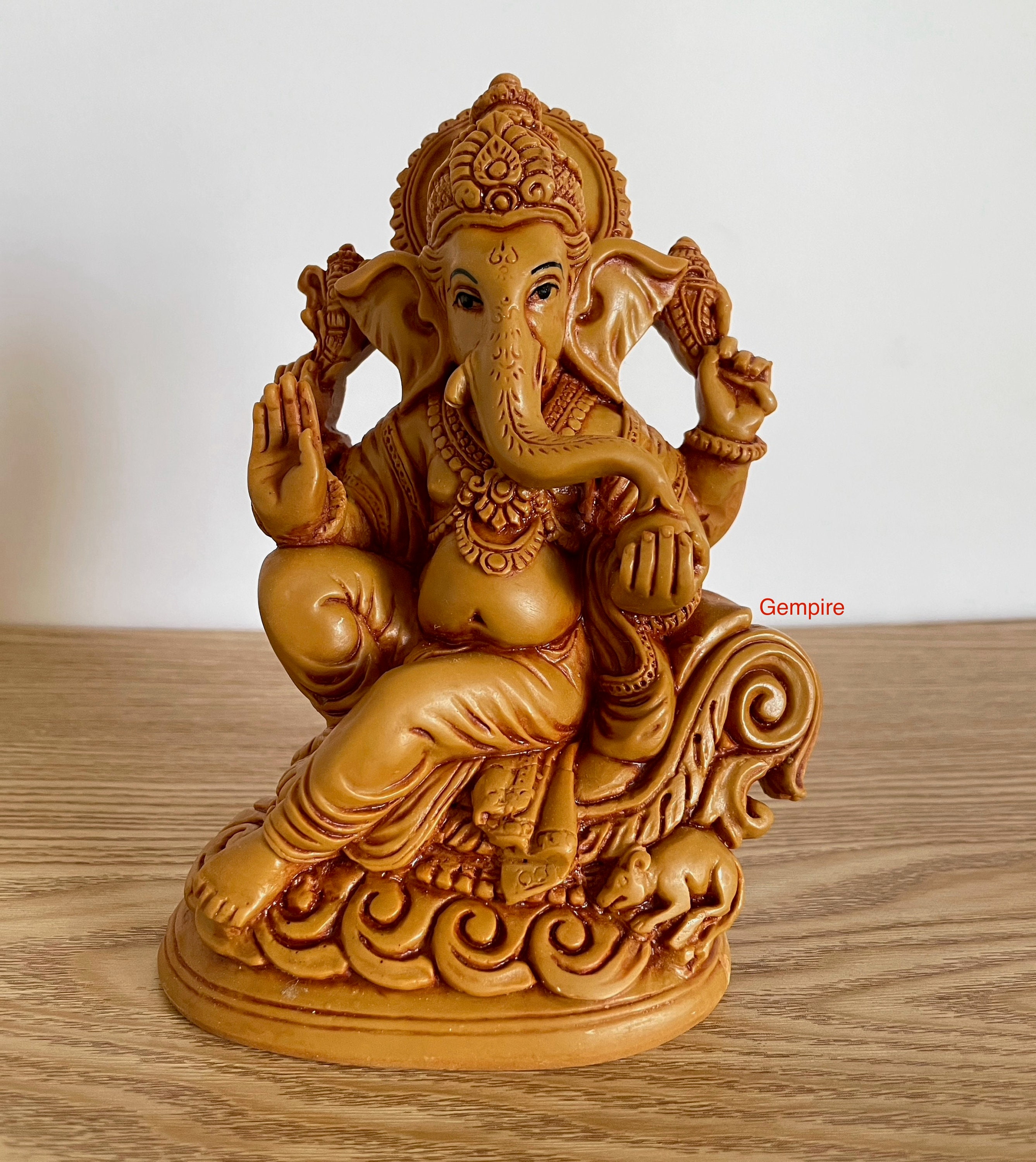 "Statua di Ganesh 5,75\" Lord Ganesha Decor, Statua di Ganesha, Decorazione dell'altare, Ganesha Home Decor Art, Ganesha Sculpture Gift, Divinità indù P"