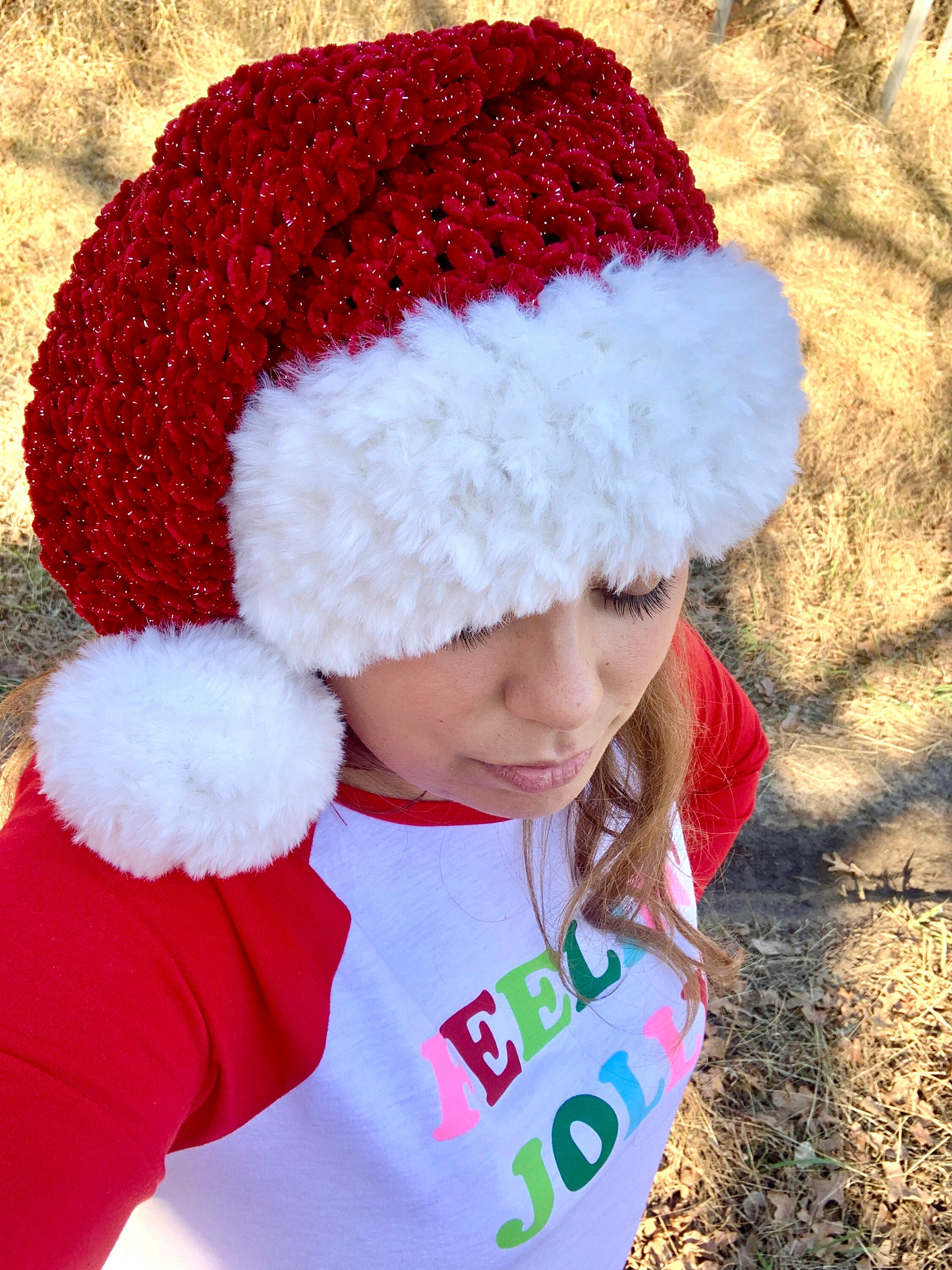 Modello per cappello di Babbo Natale all'uncinetto, modello PDF di Natale all'uncinetto, modello per cappello da Babbo Natale per adulti, modello PDF