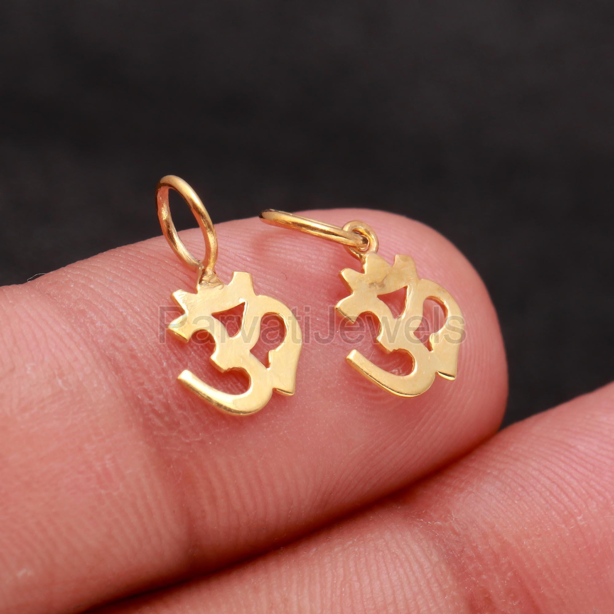 Ciondolo Om God Shiva, ciondolo in oro massiccio 18k, ciondolo con sigillo Om, ciondolo in oro, ciondolo pendente, collana con ciondolo, ciondolo in o