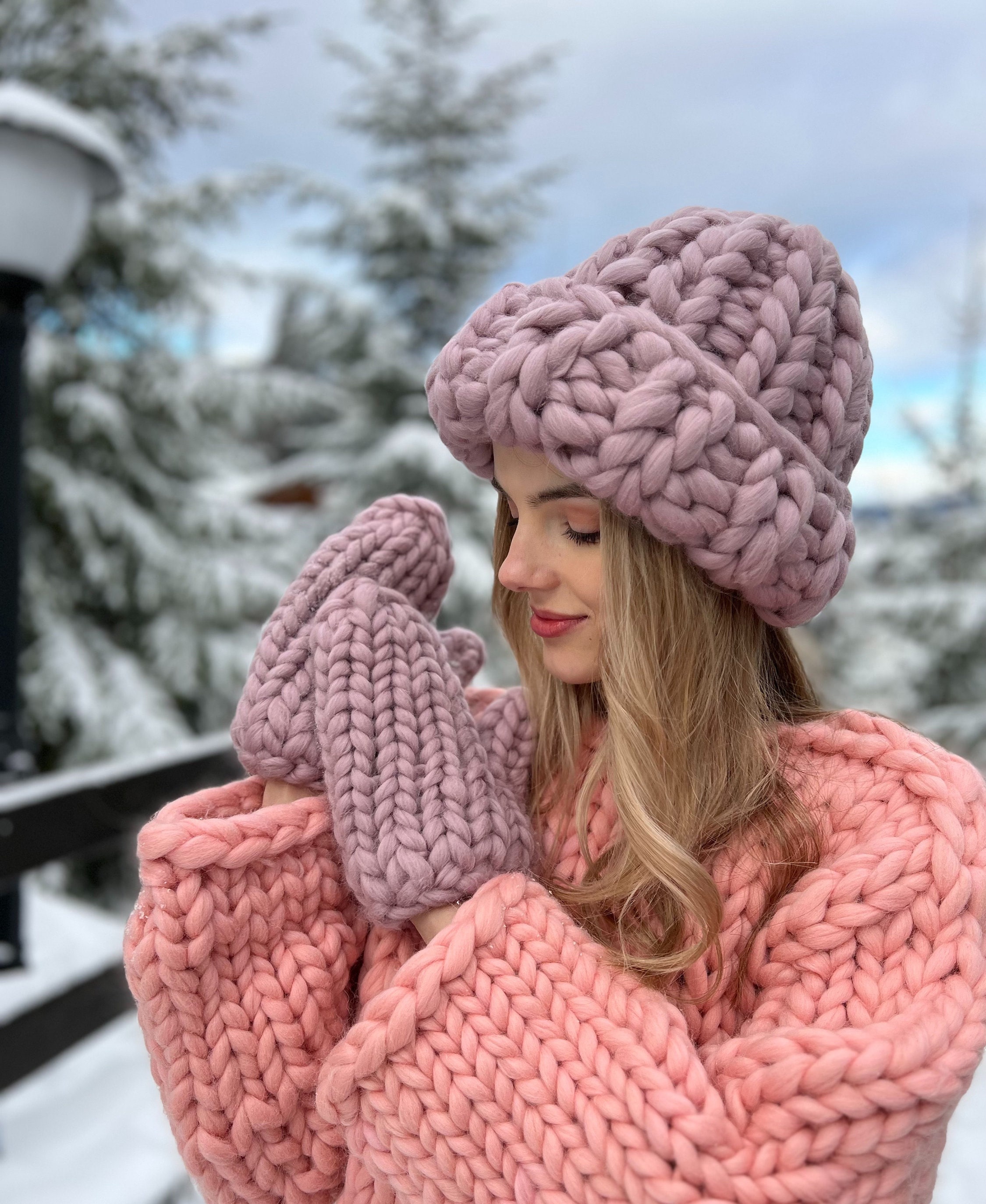Cappello da donna in lana lavorata a maglia, cappello invernale, cappello di Helsinki, cappello lavorato a maglia, berretto spesso lavorato a maglia,