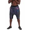Pantaloncini Harem da uomo neri, abbigliamento rave techno, moda festival, pantaloncini con cavallo basso, pantaloncini techwear, pantaloncini cargo n