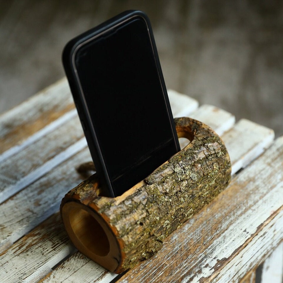 Amplificatore in legno per telefono cellulare Altoparlante per telefono in legno Supporto per telefono in legno per supporto per telefono da tavolo Am