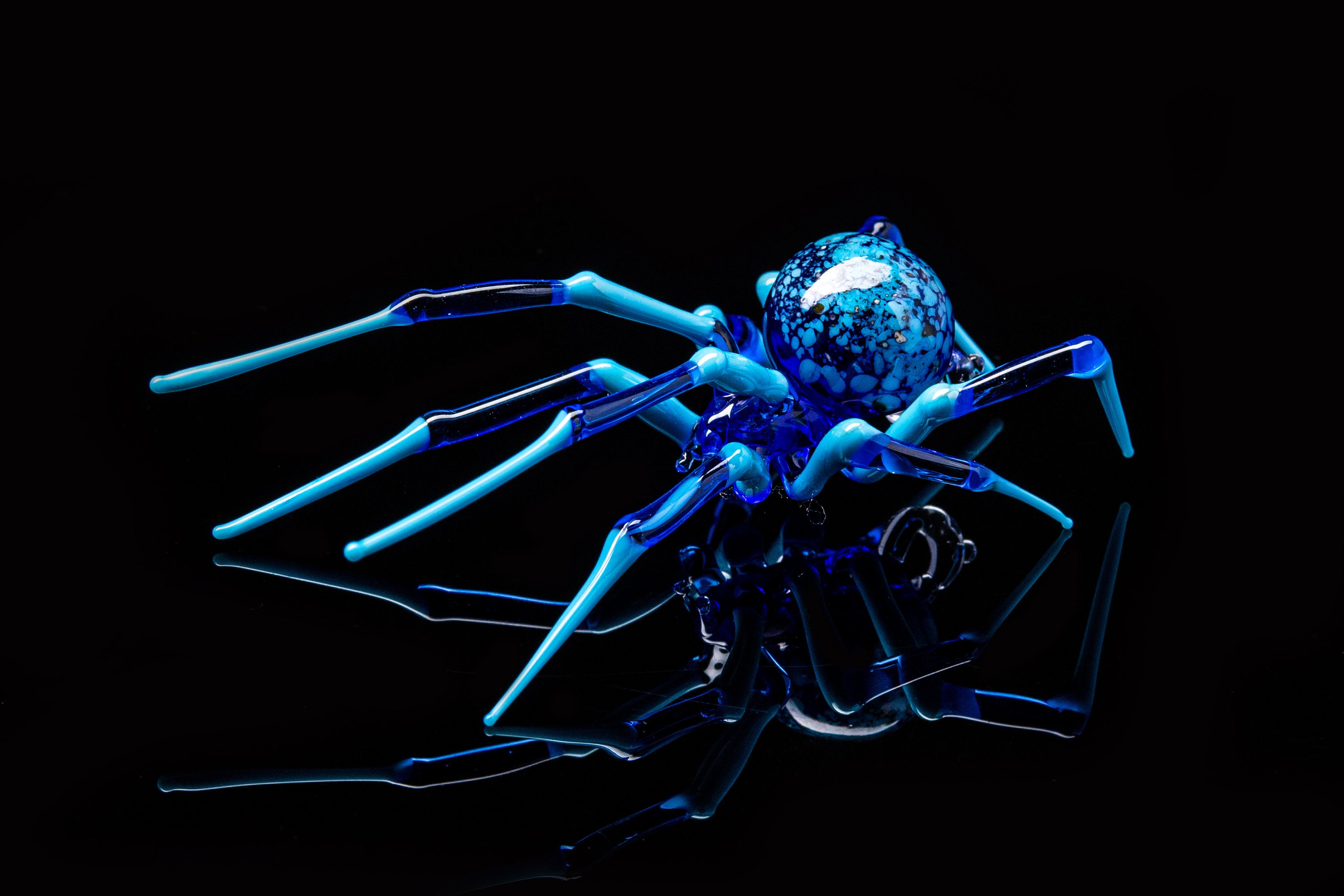 Animali ragno in vetro, vetro artistico, vetro soffiato, statuetta in vetro soffiato, vetro colorato, vetro soffiato a mano,