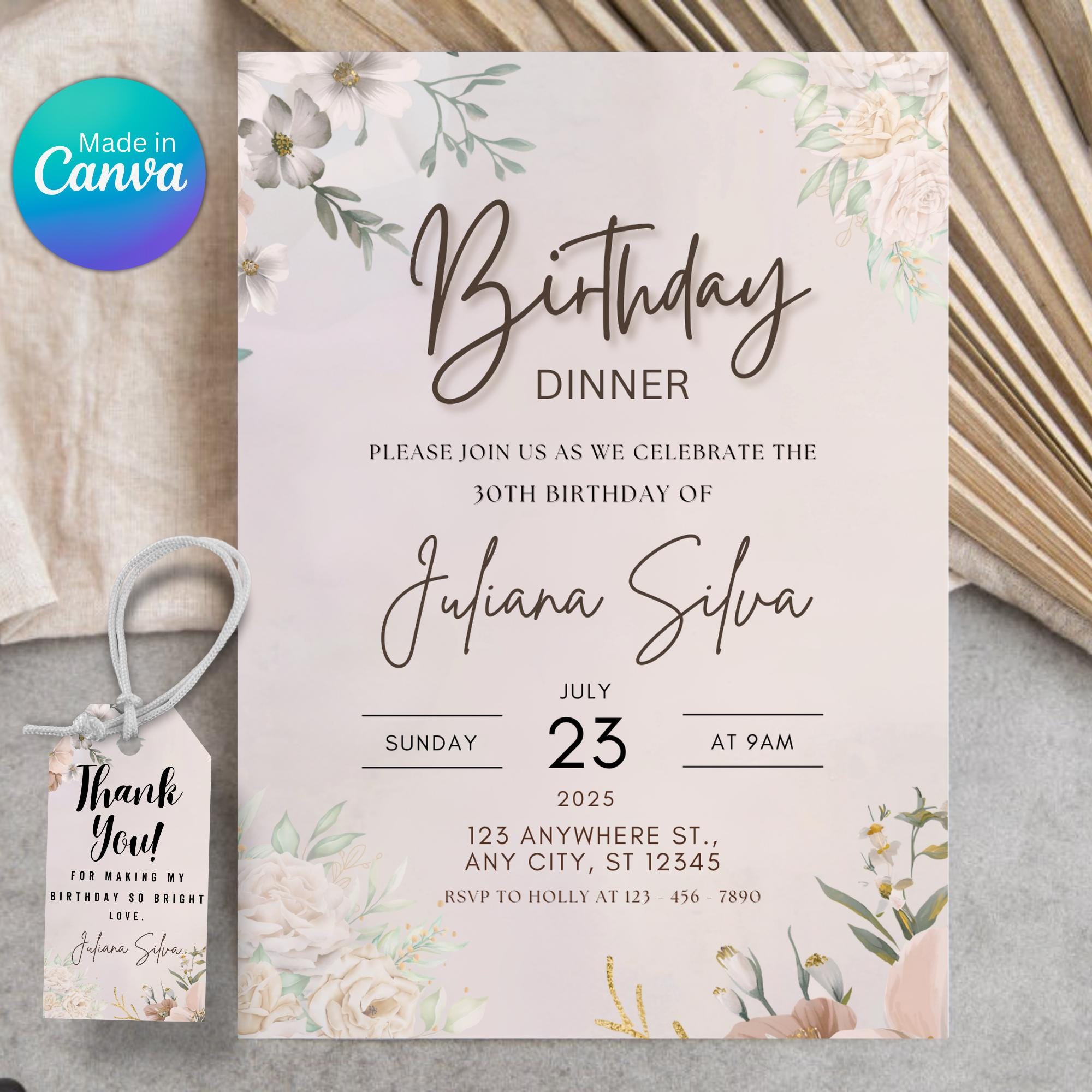 Invito digitale per cena di compleanno, invito per cena, invito per cena, cena, invito per cena di compleanno, modello di invito per cena
