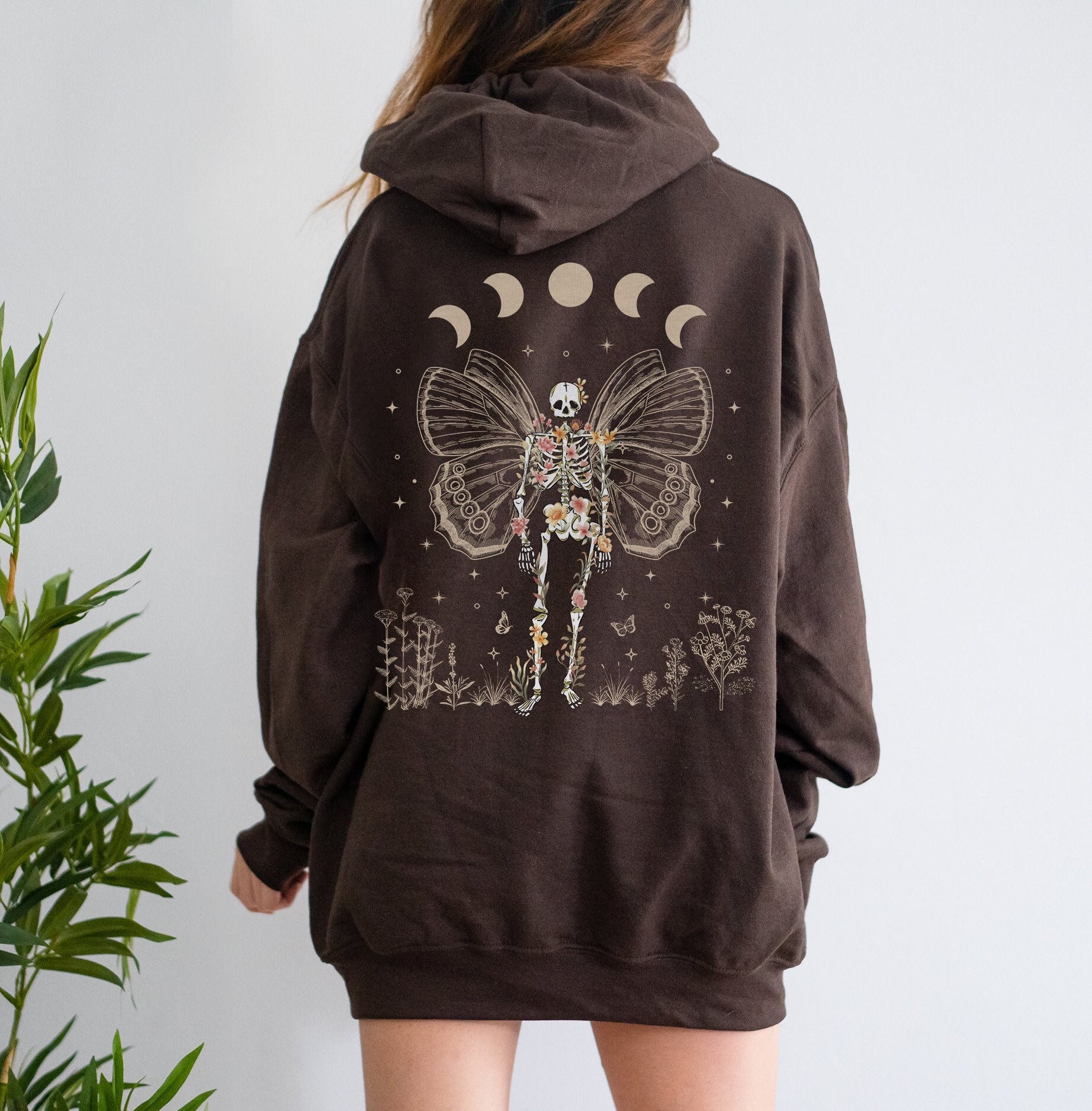 Fairy Grunge Fairycore Abbigliamento Y2k Grunge Vestiti Fairycore Vestiti Grunge Fairy Skeleton Felpa con cappuccio Y2k Felpa con cappuccio Felpa con