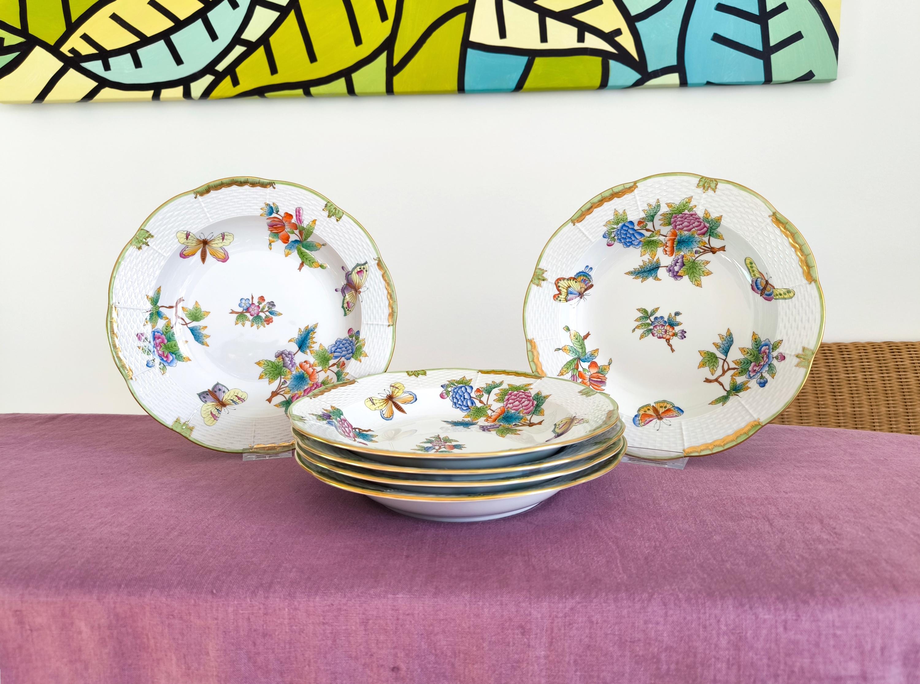 1 piatto da zuppa Herend Queen Victoria, Herend Hungary Queen Victoria Fine China Porcelain, piatto Herend in porcellana da collezione, regalo, 503/VB