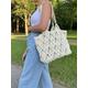 Borsa bianca all'uncinetto per donna, borsa quadrata della nonna, borsa boho, borsa a tracolla da donna, borsa di cotone, borsa da donna, borsa bianca