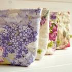 Bustina, astuccio, beauty porta trucco, floreali, lavanda, fiori porta tutto, beauty case, borsetta piccola, borsetta tessuto, beauty