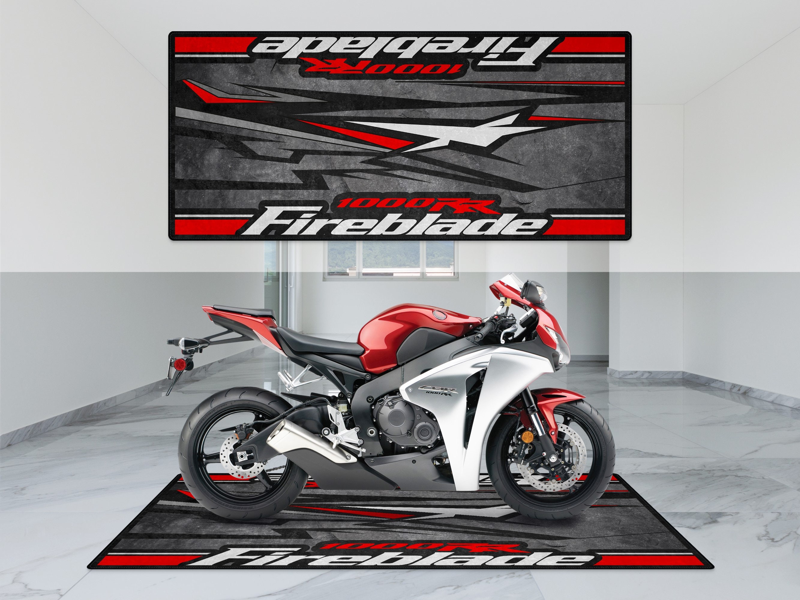 Tappetino per il fondo personalizzato per moto FireBlade 1000RR, accessori per tappetino e tappetino, moto sportiva CBR Rider, amante fanatico uomo do