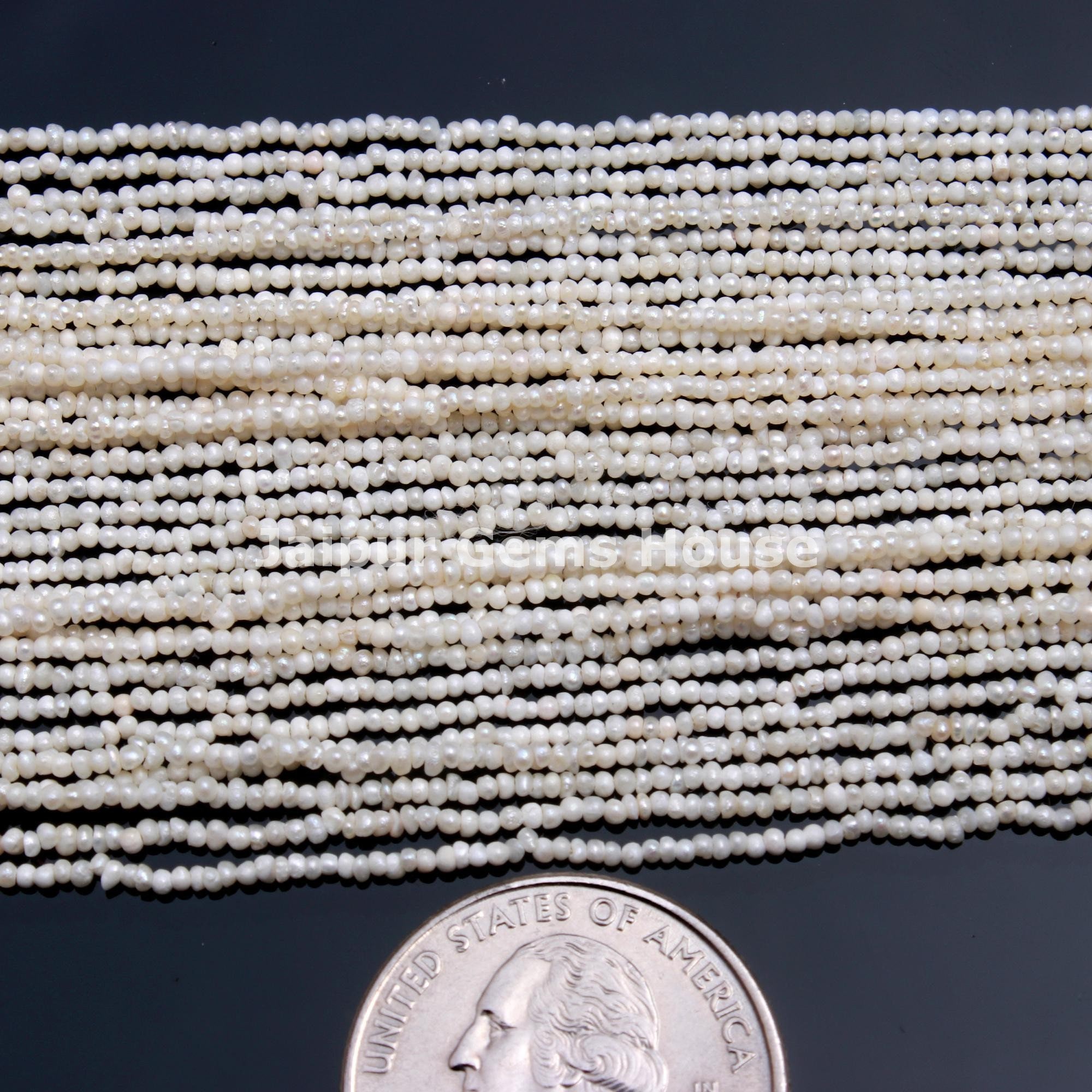ALL'INGROSSO 1 - 1,5 mm Perle di semi minuscole Perle d'acqua dolce naturali Perle di semi di perle d'acqua dolce autentiche, Perle di semi di perle d