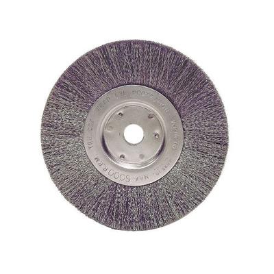 Weiler Narrow Face Crimped Wire Wheel, 6 in D, .0104 Stainless Steel Wire (804-01695)