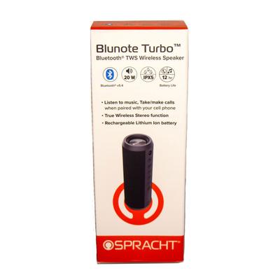 Spracht WS5010 Blunote Turbo Wireless Speaker, Bluetooth, Black