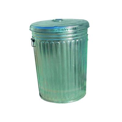 Magnolia Brush Pre-Galvanized Trash Can With Lid, 30 gal, Galvanized Steel, Gray (455-30-GALLON)