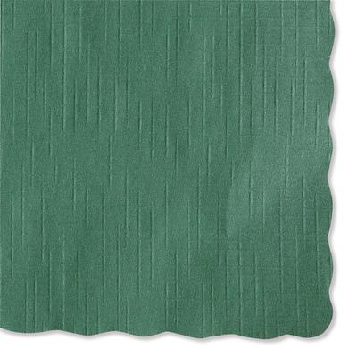 Hoffmaster 310528 Solid Color Scalloped Edge Placemats, 9.5 x 13.5, Hunter Green, 1,000/Carton - Case of 1000