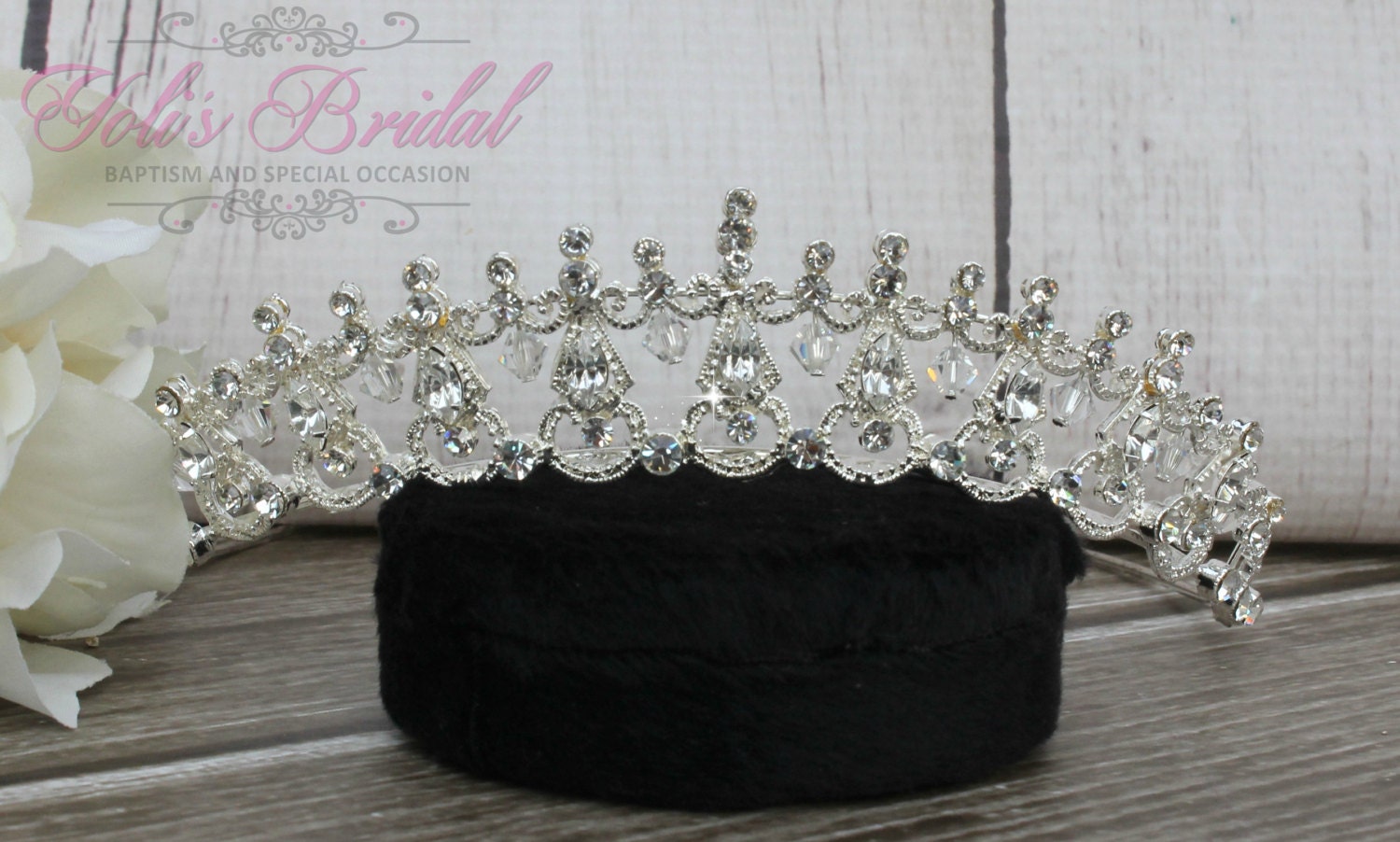 Tiara Swarovski, Tiara Quinceanera, Tiara di cristallo, Tiara da sposa, Copricapo da sposa, Tiara da sposa, Copricapo di cristallo, Copricapo da sposa