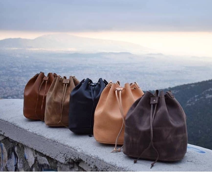 Borsa in pelle, borsa a mano in pelle, marsupio in pelle, borsa a tracolla in pelle, borsa a tracolla in pelle, borsa a secchiello, borsa a cestino, b