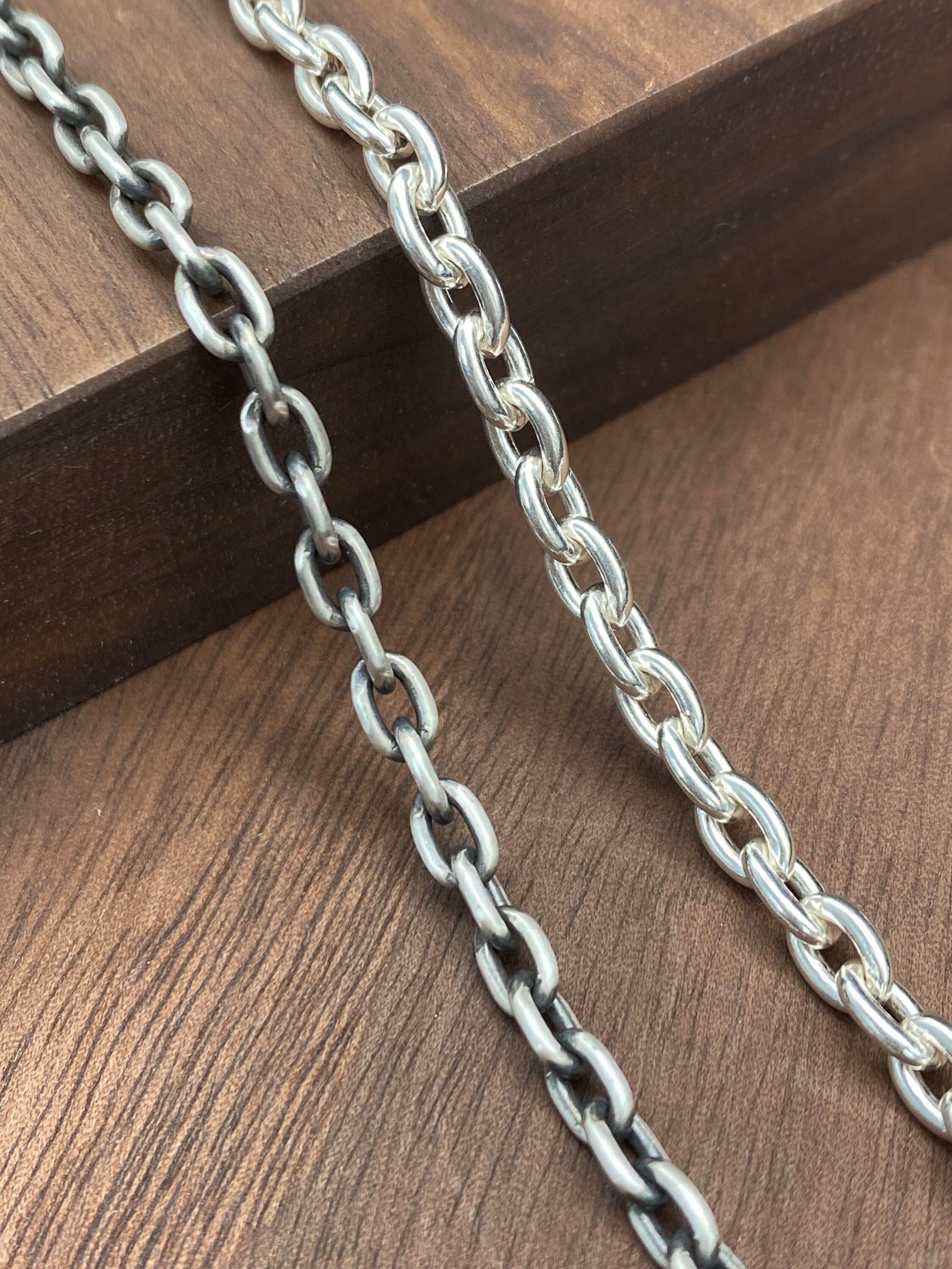 Catena in argento 925, catena a maglie, regalo per marito, catena da uomo, catena in argento da 3 mm/4 mm/4,5 mm/5,5 mm