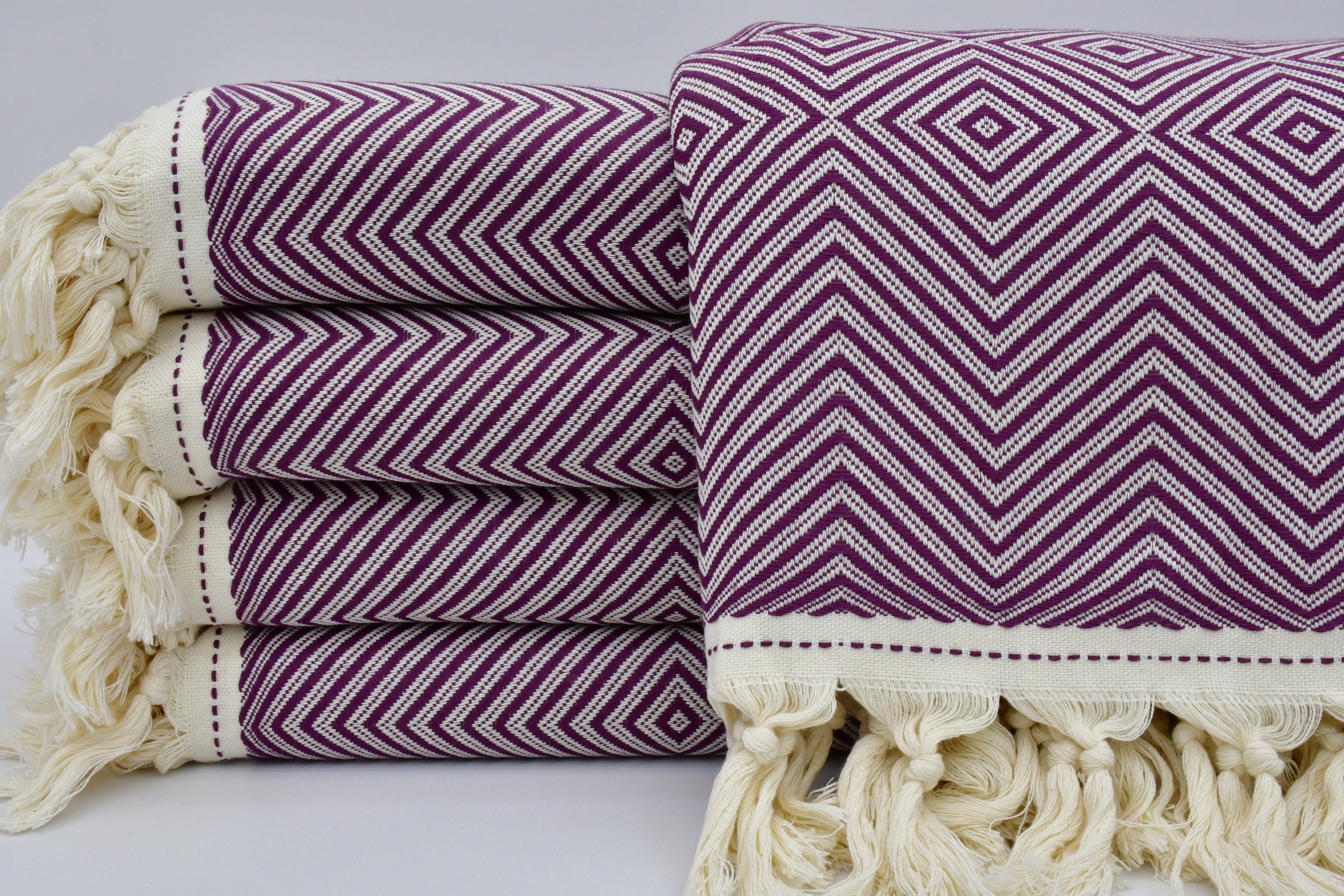 Coperta turca, coperta viola, coperta da letto, coperta tessuta a mano, coperta da tiro, coperta turca 83''x95', coperta fatta a mano, coperta morbida