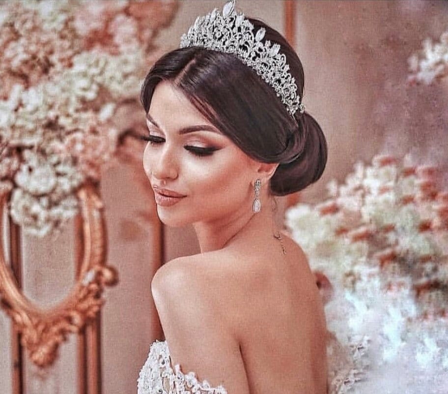 Tiara d'argento, set di tiara da sposa, corona di cristallo, tiara di strass, tiara da sposa floreale, tiara per capelli da sposa, tiara da principess