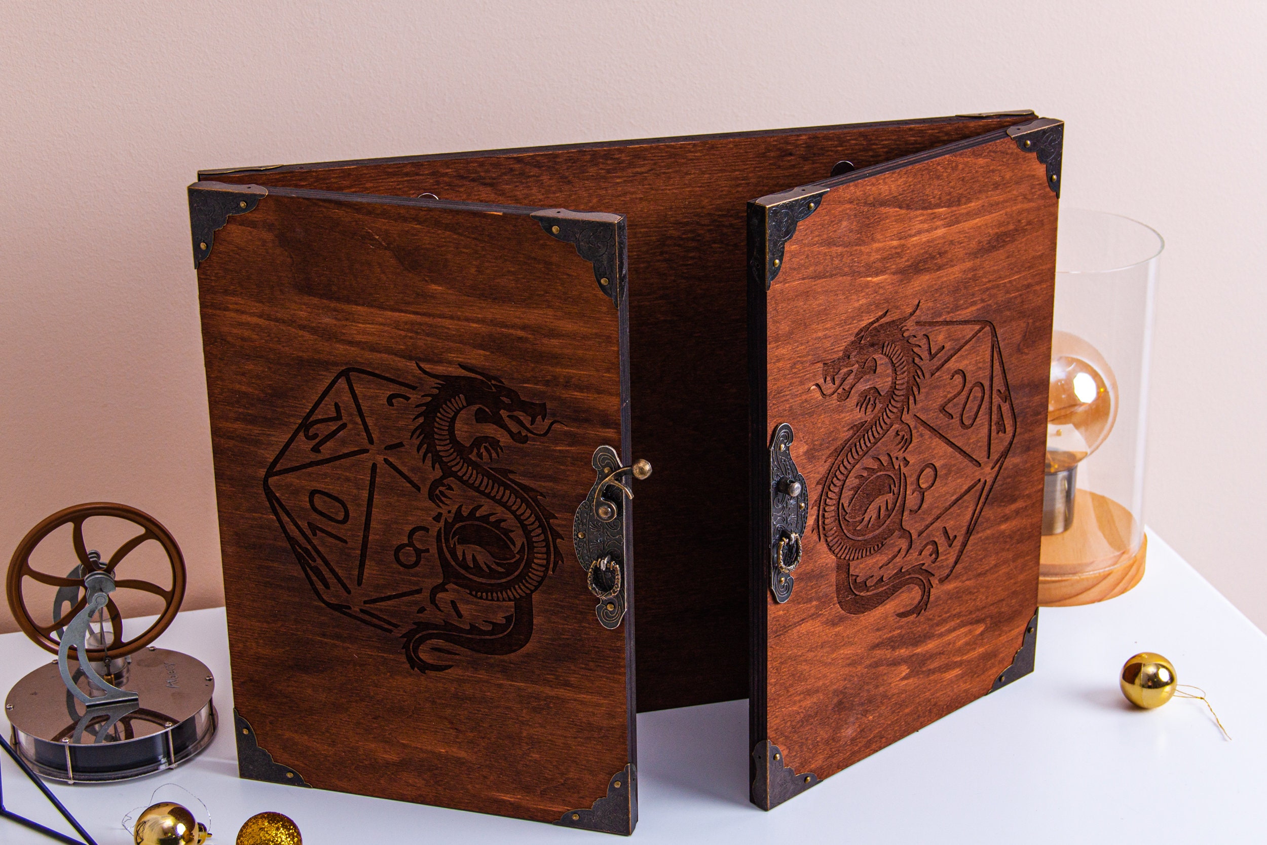 Schermo magnetico Dungeon Master, Schermo DM personalizzato, Schermo Dungeon and Dragons, Schermo D&D con magneti, Schermo in legno Dungeon Master