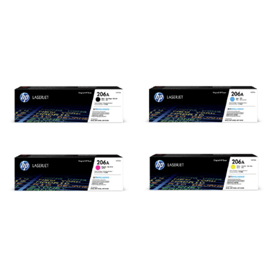 Hp 206A 4-Color Black/cyan/magenta/yellow Toner Cartridges, Pack Of 4 Cartridges, Hp206Aset-Od