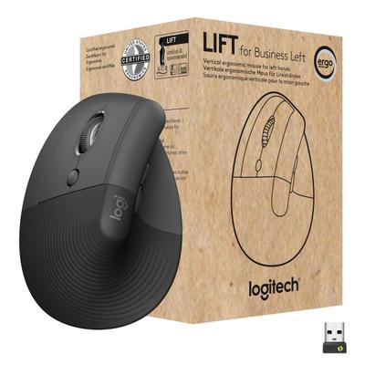 Logitech Lift Ergo Mouse - Optical - Wireless - Bluetooth/radio Frequency - Graphite - Usb - 4000 Dpi - Scroll Wheel - 4 Button(S)