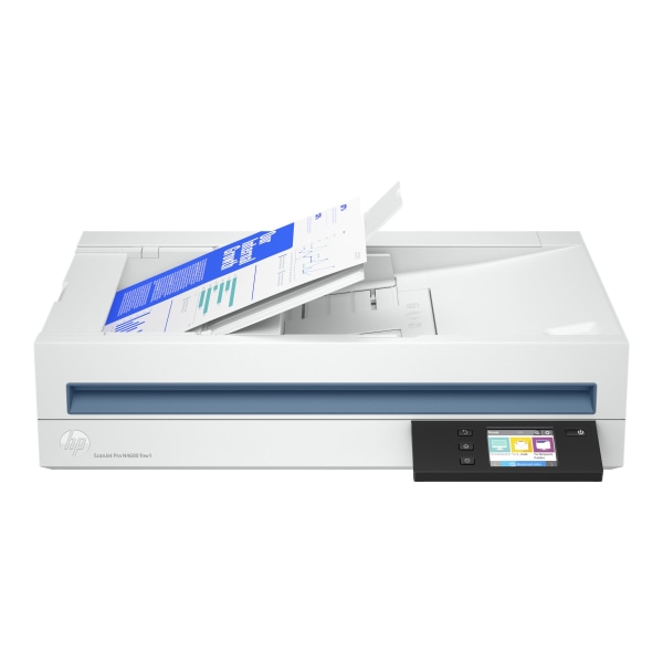Hp Scanjet Pro N4600 Fnw1 - Document Scanner - Contact Image Sensor (Cis) - Duplex - 216 X 5362 Mm - 600 Dpi X 1200 Dpi - Up To 40 Ppm (Mono) / Up To 40 Ppm (Color) - Adf (100 Sheets)