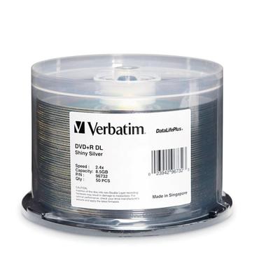 Verbatim Dvd R Dl 8.5Gb 8X Datalifeplus Shiny Silver Silk Screen Printable - 50Pk Spindle - 8.5Gb - 120Mm Standard - 50 Pack Spindle
