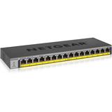 Netgear 16-Port 76W Poe/poe Gigabit Ethernet Unmanaged Switch - 16 Ports - 2 Layer Supported - Twisted Pair - Wall Mountable, Rack-Mountable, Desktop