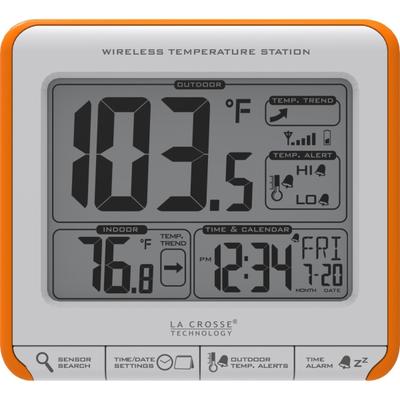 La Crosse Technology 308-179Or Wireless Weather Station - Clock, Calendar, Alarm - For Indoor, Outdoor